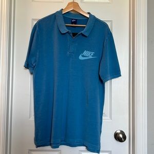 Mens Large Nike Blue Polo